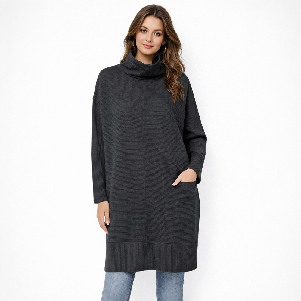 Lululemon Ribbed Turtleneck Sweater Dress Size 4 Gray NWT Oversized